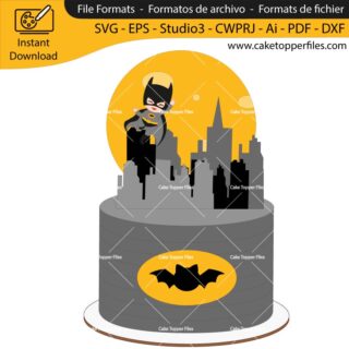 Baby Batman cake topper cutting file Silhouette File, SVG, DXF, PDF, Scanncut, Cricut maker