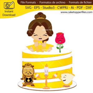 Baby Bella cake topper cutting file Silhouette File, SVG, DXF, PDF, Scanncut, Cricut maker