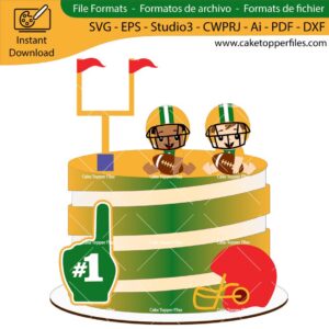 Baby Football Player cake topper cutting file Silhouette File, SVG, DXF, PDF, Scanncut, Cricut maker