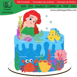 Cake-Topper-File-Ariel-SVG-dxf-silhouette-cricut-scanncut